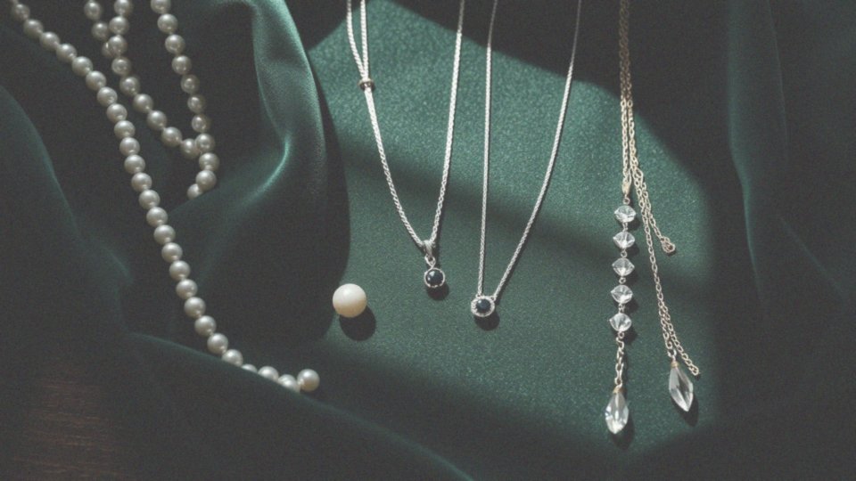 Jakie naszyjniki będą odpowiednie do zielonej sukienki z eleganckim charakterem?